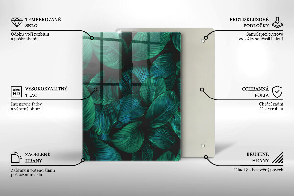 Steklena podloga za rezanje Tekstura z zlatom