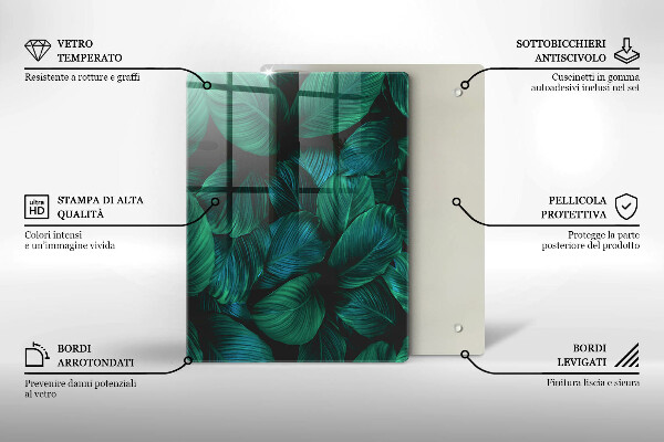 Steklena podloga za rezanje Tekstura z zlatom