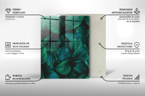 Steklena podloga za rezanje Tekstura z zlatom