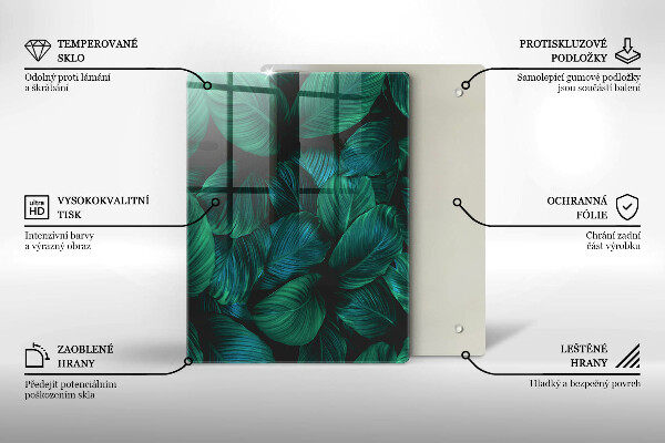 Steklena podloga za rezanje Tekstura z zlatom