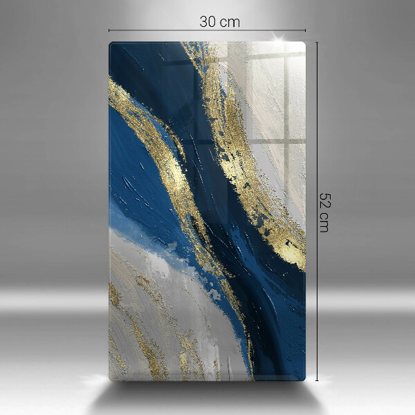 Steklena podloga za rezanje Tekstura z zlatom