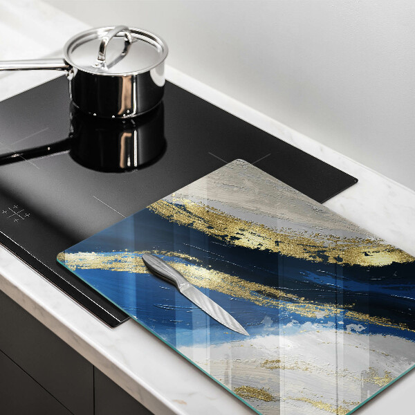 Steklena podloga za rezanje Tekstura z zlatom