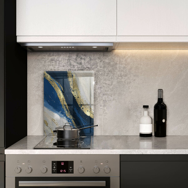 Steklena podloga za rezanje Tekstura z zlatom