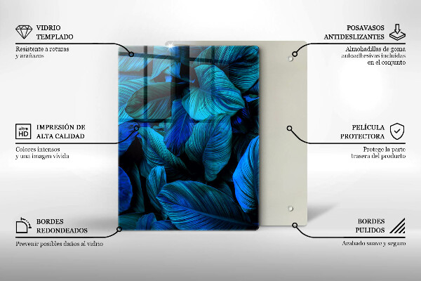 Steklena podloga za rezanje Svetla lesena struktura