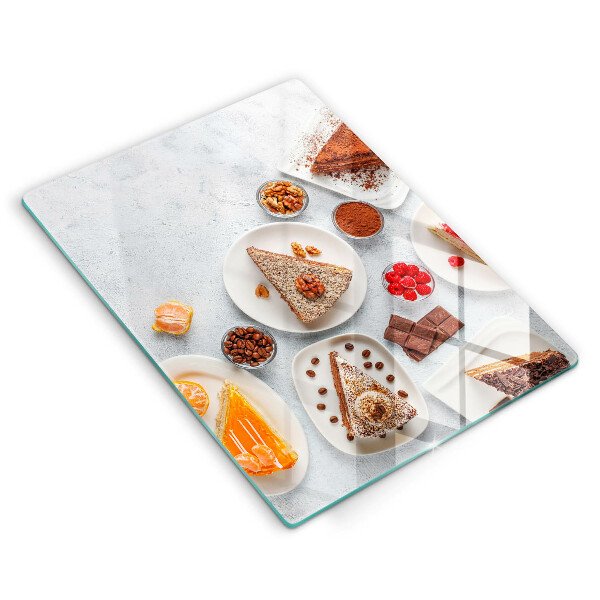 Steklena podloga za rezanje Sladkost torte