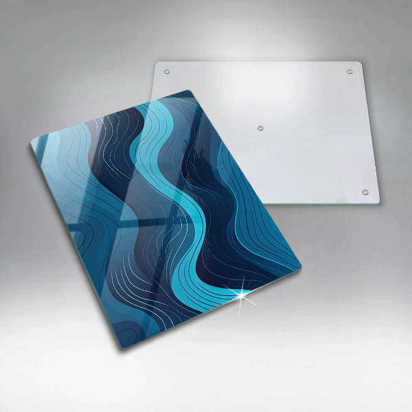 Steklena podloga za rezanje Abstraktni valovi