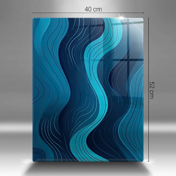 Steklena podloga za rezanje Abstraktni valovi