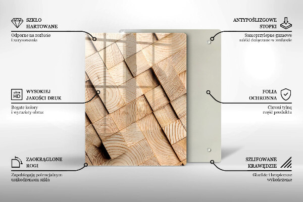 Steklena podloga za rezanje Abstraktni valovi