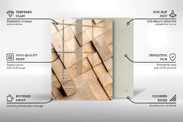 Steklena podloga za rezanje Abstraktni valovi