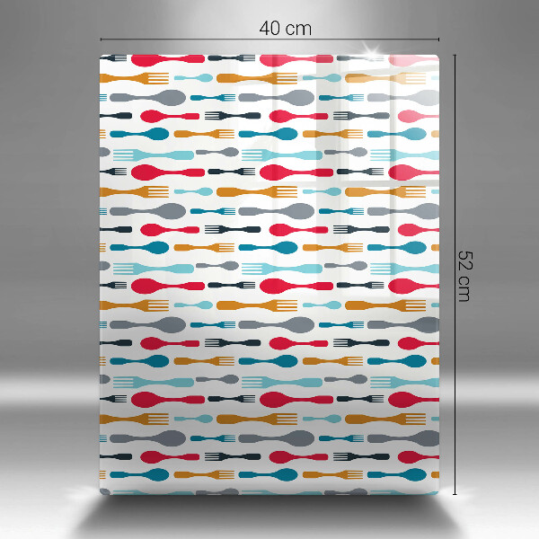 Steklena podloga za rezanje Ilustracija žlice