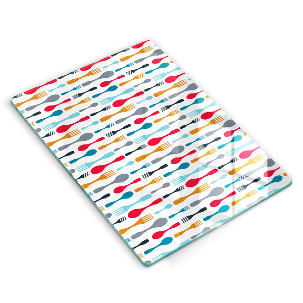 Steklena podloga za rezanje Ilustracija žlice