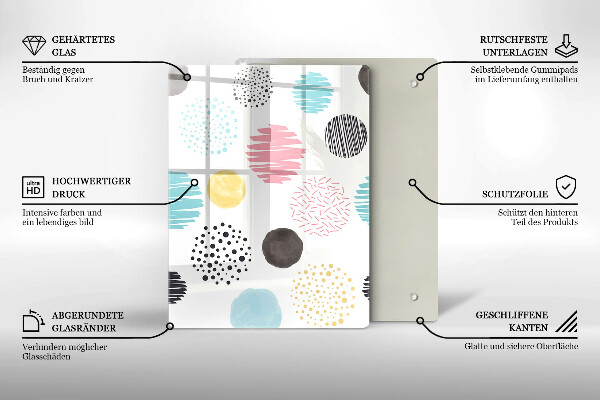 Steklena podloga za rezanje Ilustracija žlice