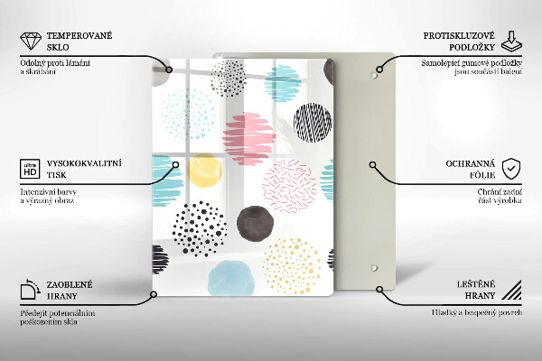 Steklena podloga za rezanje Ilustracija žlice