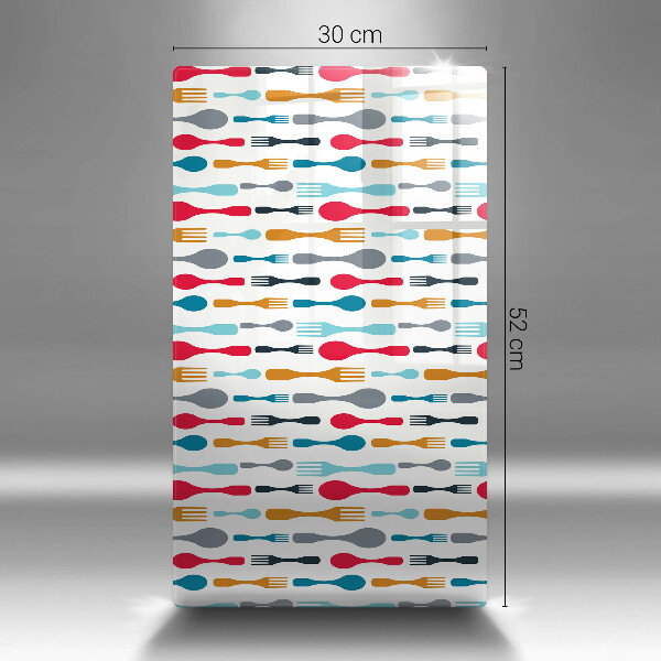 Steklena podloga za rezanje Ilustracija žlice