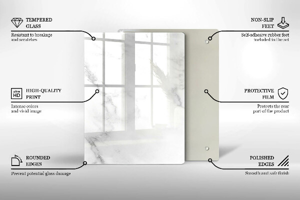 Steklena podloga za rezanje Kavna zrna