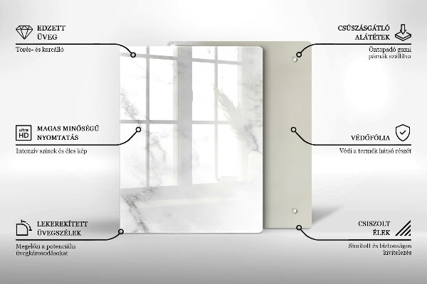 Steklena podloga za rezanje Kavna zrna