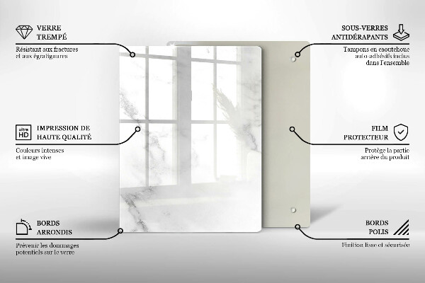 Steklena podloga za rezanje Kavna zrna