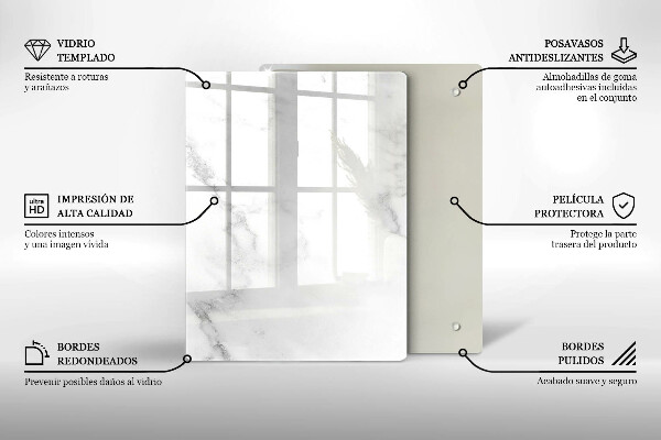 Steklena podloga za rezanje Kavna zrna