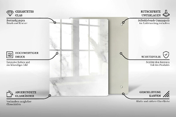 Steklena podloga za rezanje Kavna zrna