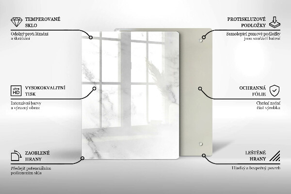 Steklena podloga za rezanje Kavna zrna