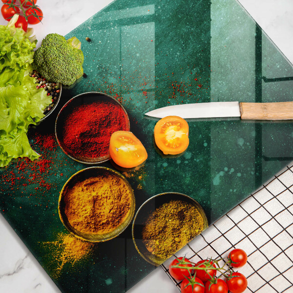 Steklena podloga za rezanje Orientalske začimbe