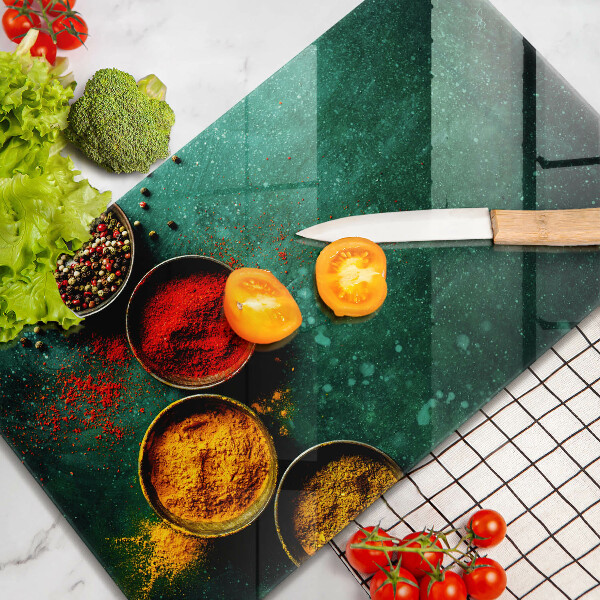 Steklena podloga za rezanje Orientalske začimbe