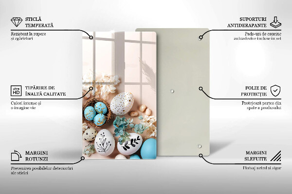 Steklena podloga za rezanje Velikonočni okraski