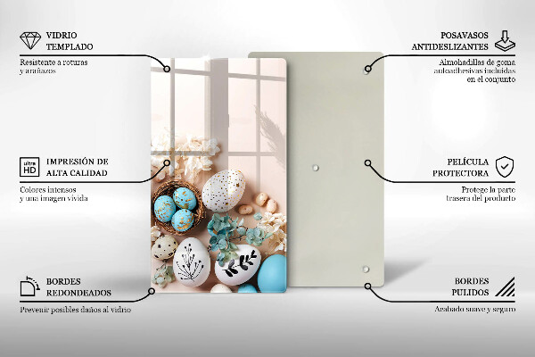 Steklena podloga za rezanje Velikonočni okraski