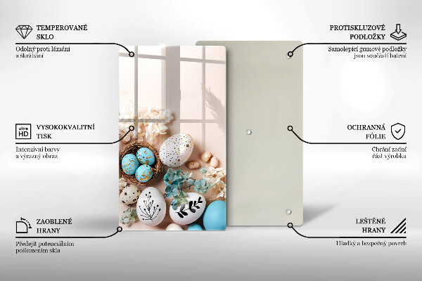 Steklena podloga za rezanje Velikonočni okraski