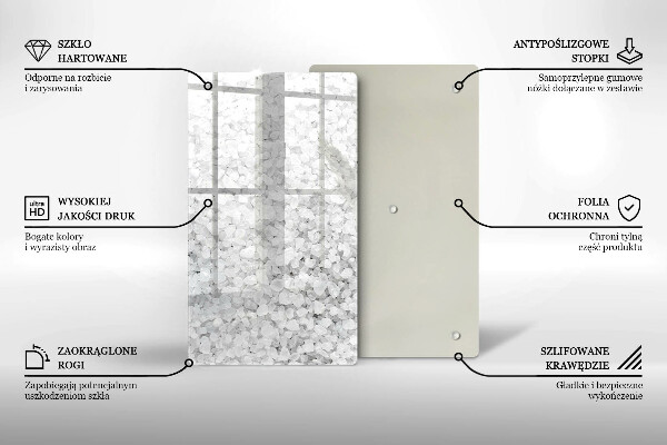 Steklena podloga za rezanje Kristali soli