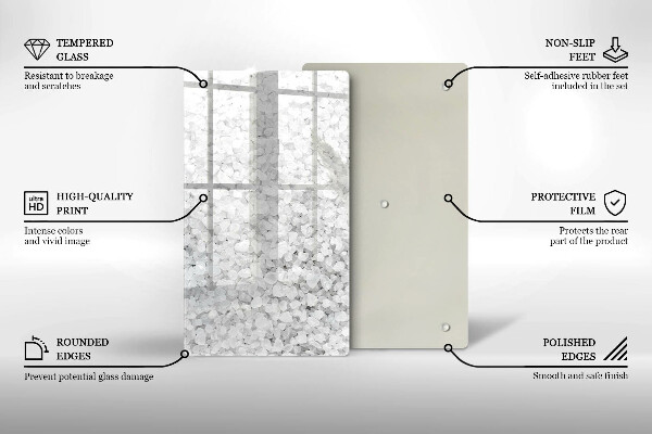 Steklena podloga za rezanje Kristali soli