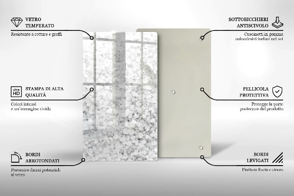 Steklena podloga za rezanje Kristali soli