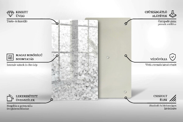 Steklena podloga za rezanje Kristali soli