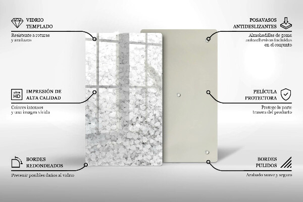 Steklena podloga za rezanje Kristali soli
