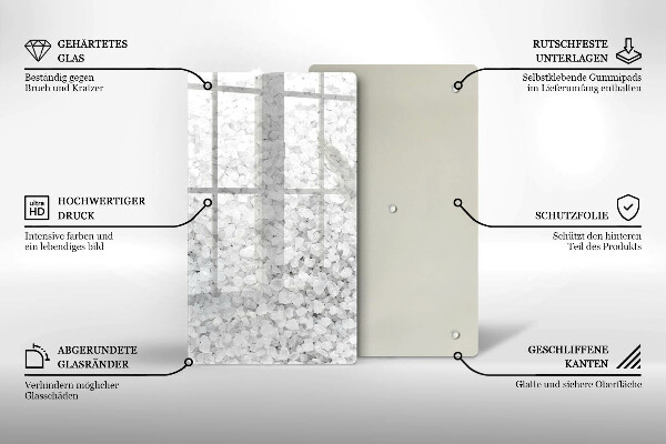 Steklena podloga za rezanje Kristali soli