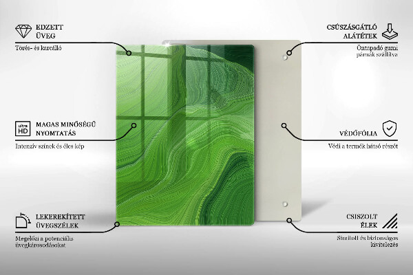 Steklena podloga za rezanje Kristali soli