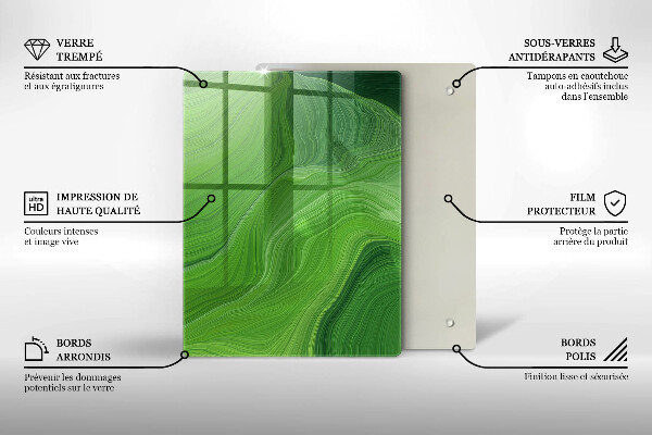 Steklena podloga za rezanje Kristali soli