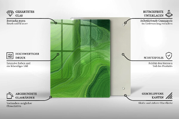 Steklena podloga za rezanje Kristali soli