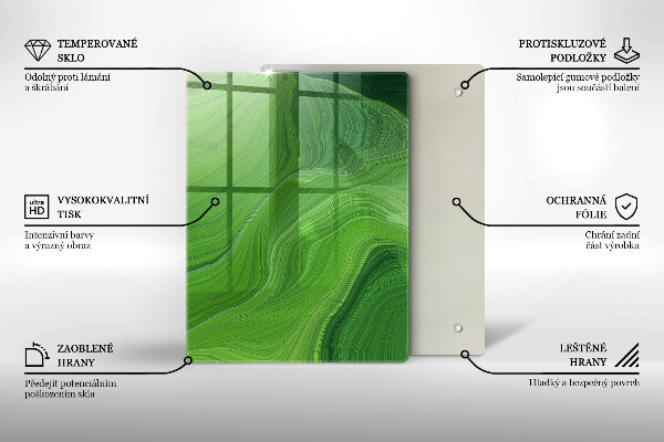 Steklena podloga za rezanje Kristali soli