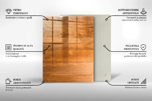 Steklena podloga za rezanje Rdeče-bel karo vzorec