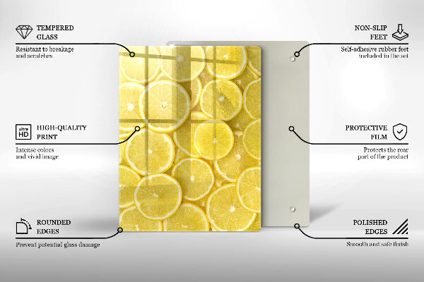 Steklena podloga za rezanje Pisani bonboni