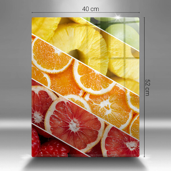 Steklena podloga za rezanje Pisano sadje