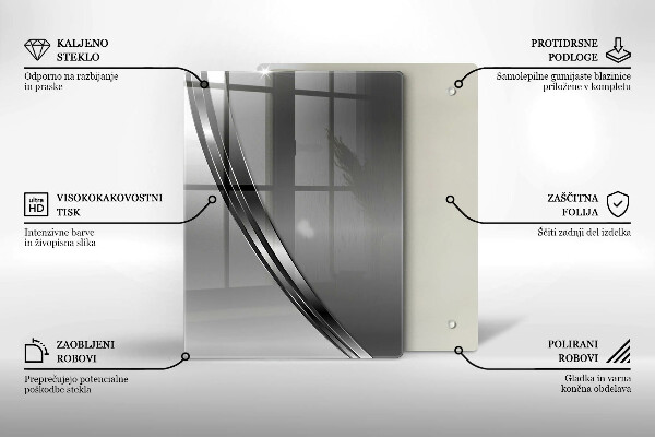 Steklena podloga za rezanje Pisano sadje