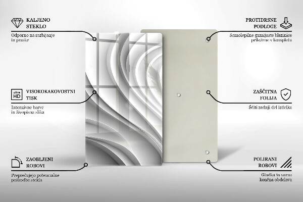 Steklena podloga za rezanje Geometrijske črte
