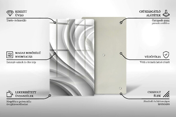 Steklena podloga za rezanje Geometrijske črte