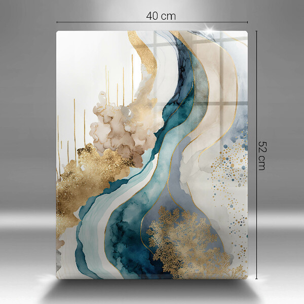 Steklena podloga za rezanje Barvit marmor