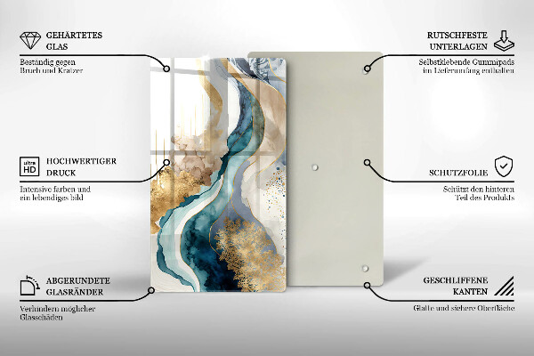 Steklena podloga za rezanje Barvit marmor