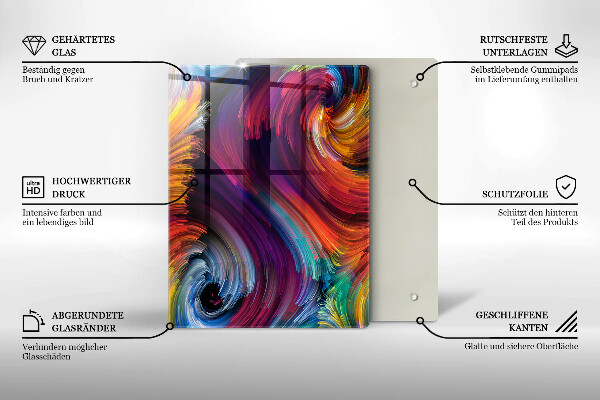 Steklena podloga za rezanje Barvit marmor