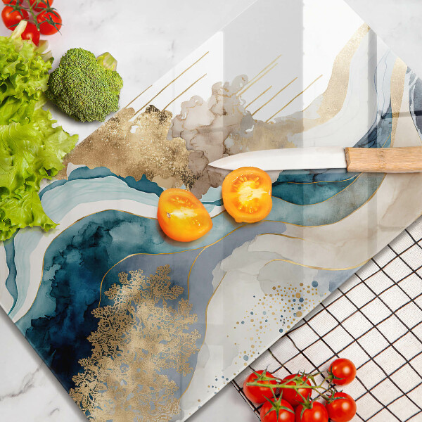 Steklena podloga za rezanje Barvit marmor