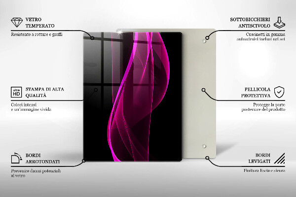 Steklena podloga za rezanje Italijanske sestavine in začimbe